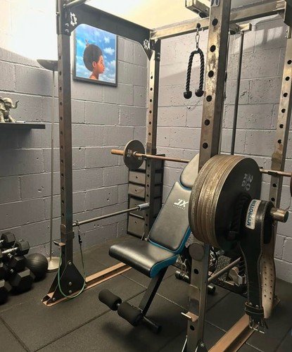 Adjustable steel power rack - steel,