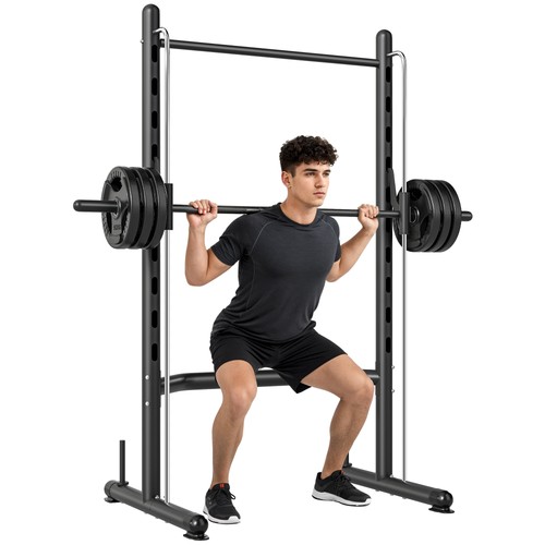 Homcom adjustable squat rack - adjustable,