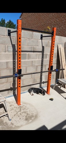 Squat rack with - rack, bar