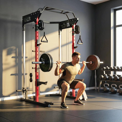 Power cage rack cable pulley - power,