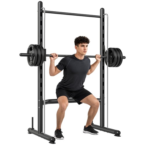 Homcom adjustable squat - adjustable,